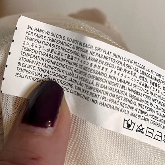 MOON RIVER Puff Sleeve Tiered Organza Pale Peach Midi Dress Size Large Feminjne - Picture 7 of 8